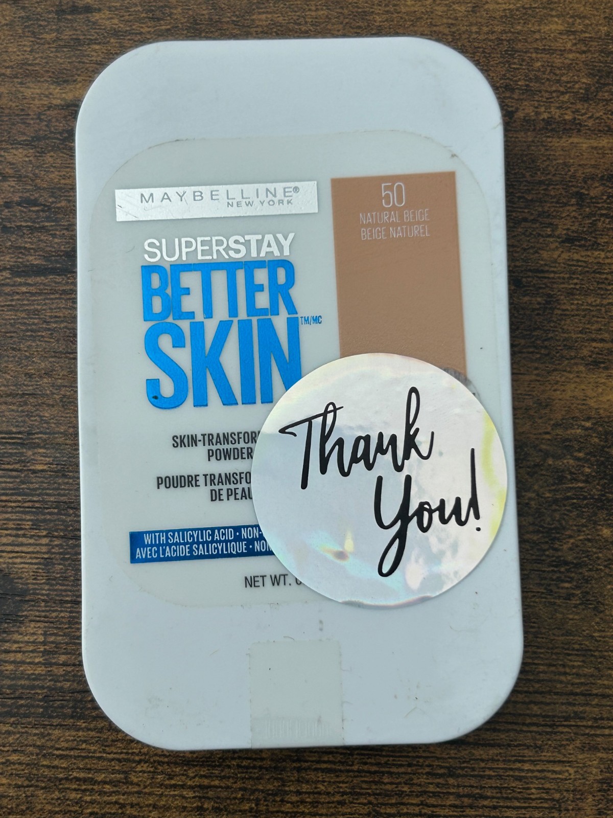 Maybelline Superstay Better Skin Transforming Powder #50 NATURAL BEIGE Sealed
