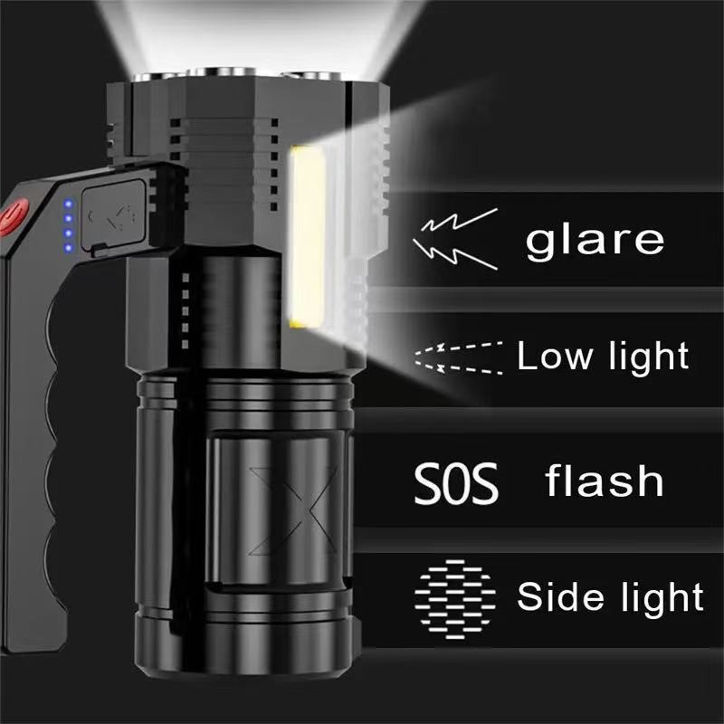 Super Bright 22000LM LED Flashlight High Powered Torch USB Rechargeable Lamp