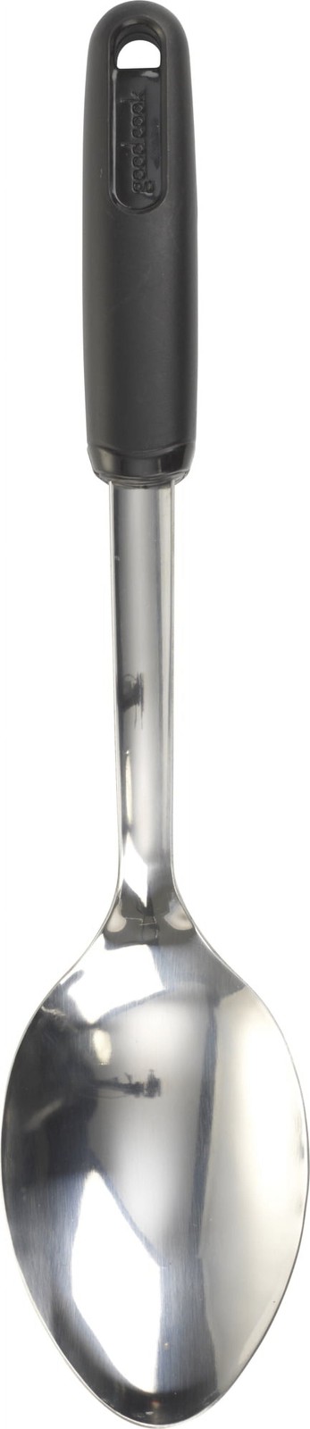 (2 pack) 13" Stainless Steel Basting Spoon, Silver and Black