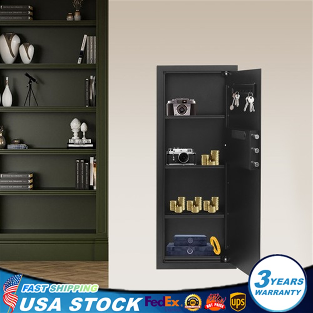 39" Hidden Lock Wall Safe Wall Hidden Safe Security Box Passward+Handle/Key