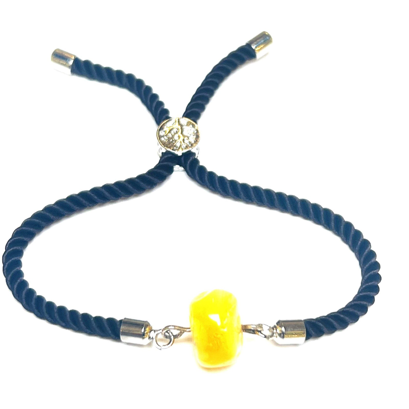 USA Handmade bracelet adjustable size amber stone KIZIMA
