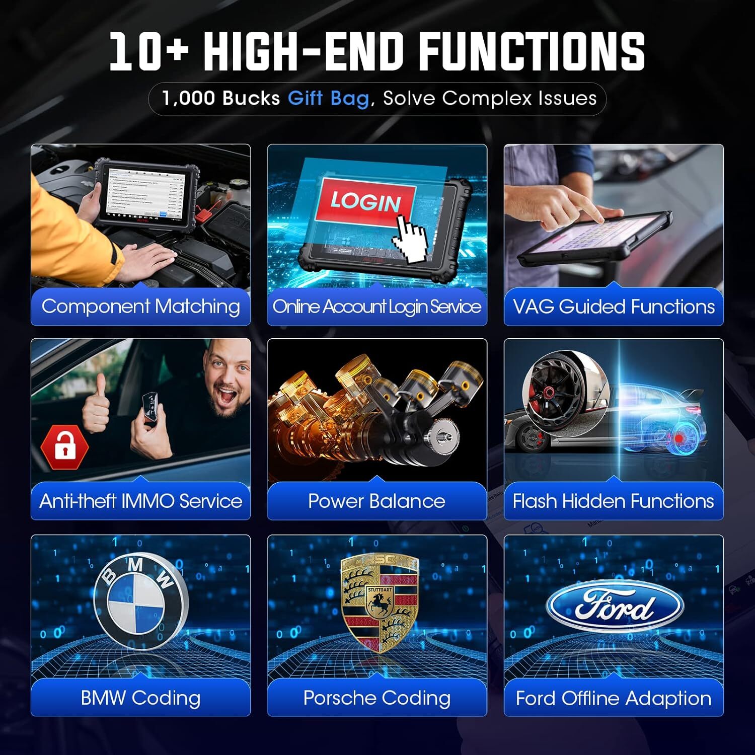 2024 Newest Autel MaxiSys MK906 Pro MS906 PRO Coding Car Diagnostic Scanner Tool