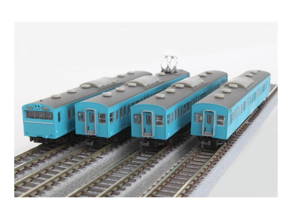 Rokuhan Z Gauge T022-1 JNR 103 Series Sky Blue Keihin Tohoku Line type 4 cars