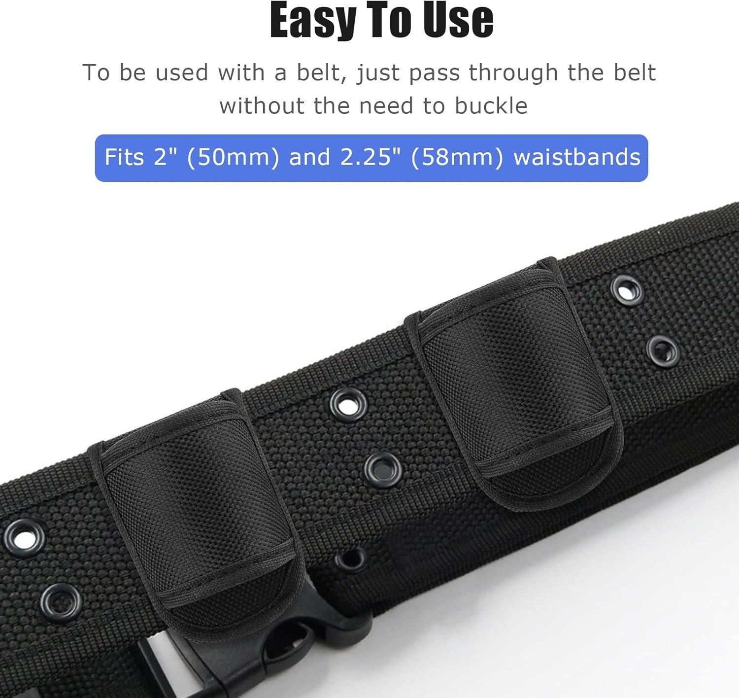Flashlight Holster for Duty Belt, Open Top D Cell Compact Light Holder Case