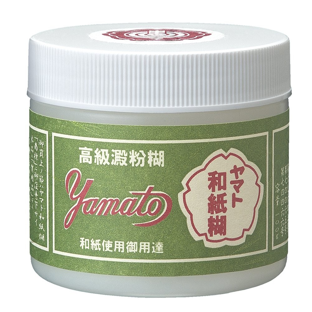 Yamato W-100 Starch Nori Washi Glue 3.5 oz (100 g) 100g, White, Green