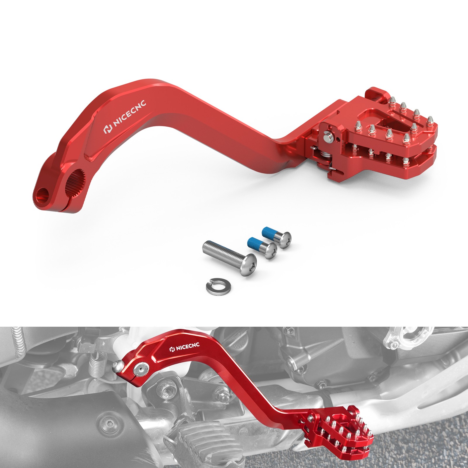 NICECNC Aluminum Rear Pedal Brake Lever For Honda CRF1000L Africa Twin 2016-2019