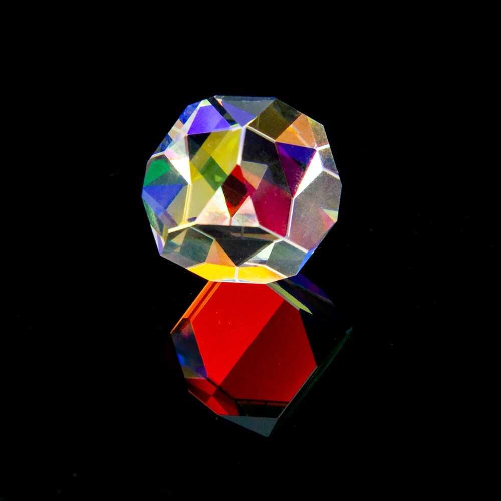 Cross Dichroic Prism Dice Octahedral Beam Combiner Decorative Cube Crystal 1pc