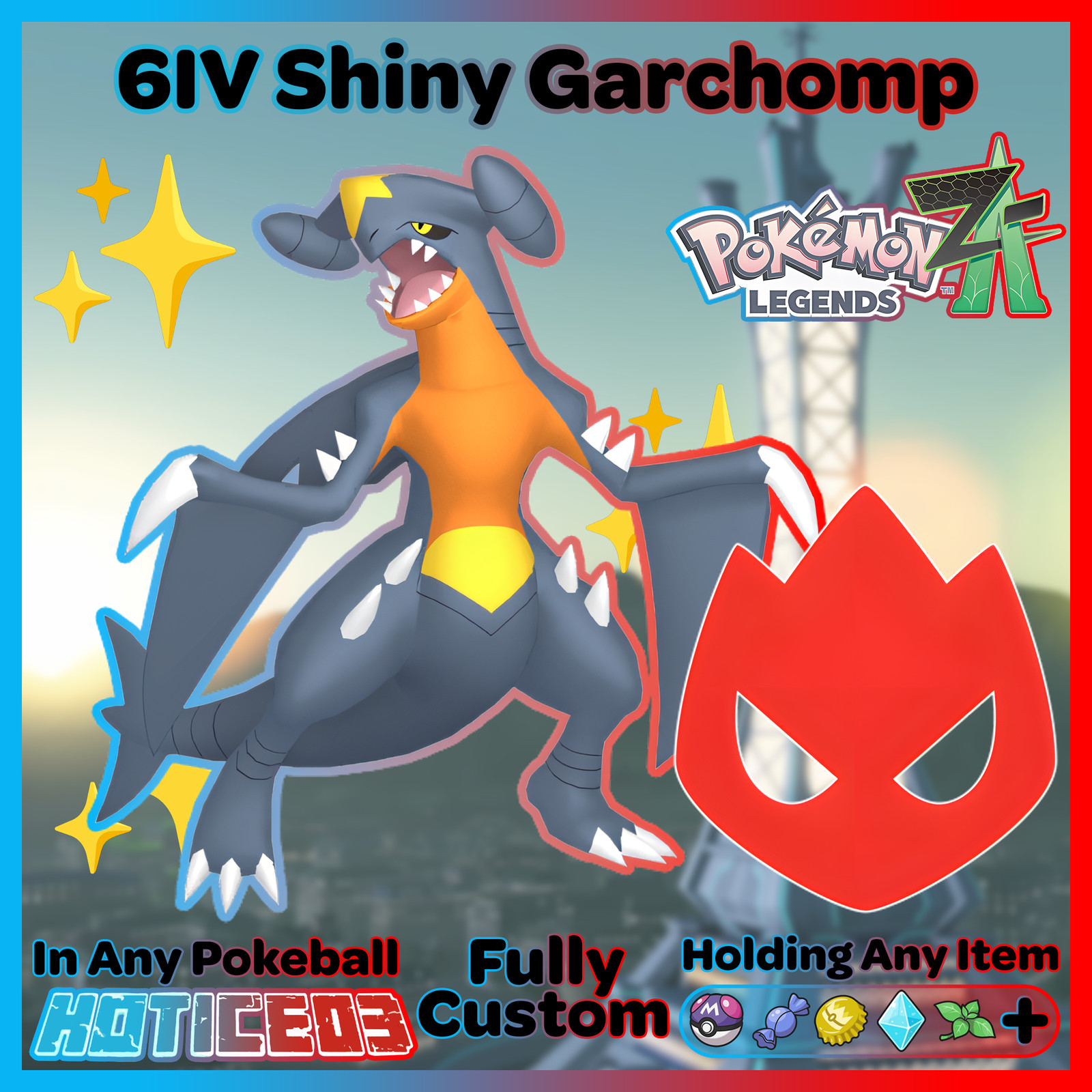 ✨ Shiny Alpha Garchomp 6IV + EVs ✨ Pokemon Legends ZA 🚀 Fast 🚀