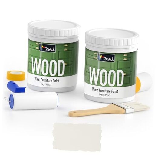 Matte Finish Furniture Paint - 64 Oz Wood 1 Count (Pack of 1) Ivory White