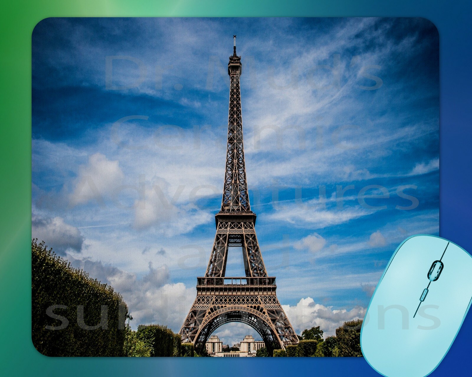 Paris France Eiffel Tower tourist mouse pad