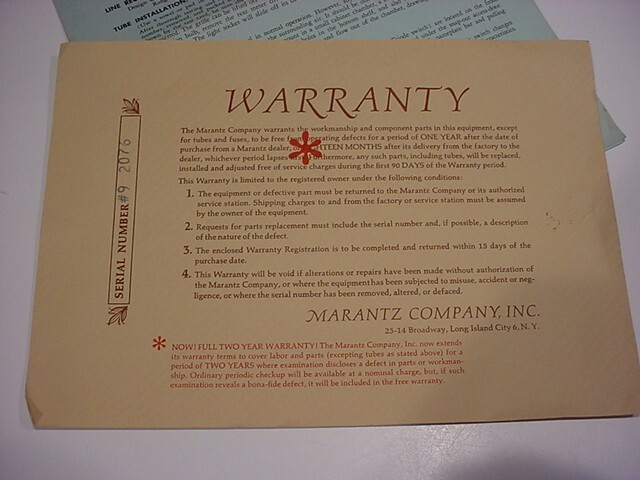 WOW! MARANTZ MODEL 9 factory parts and literature,instruction manual,MORE+++