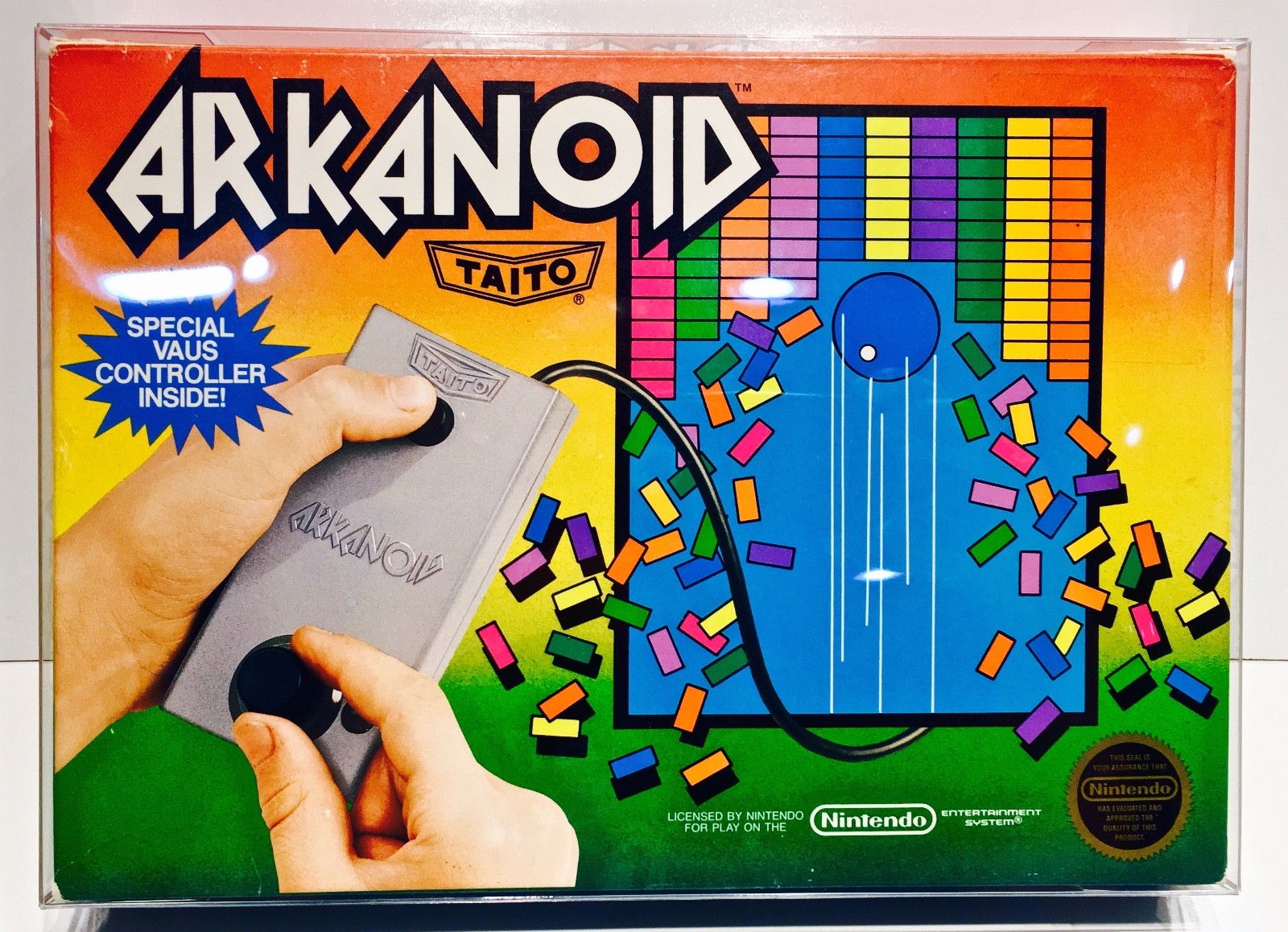 1 Box Protector For ARKANOID NES Game Clear Display Case NINTENDO CIB