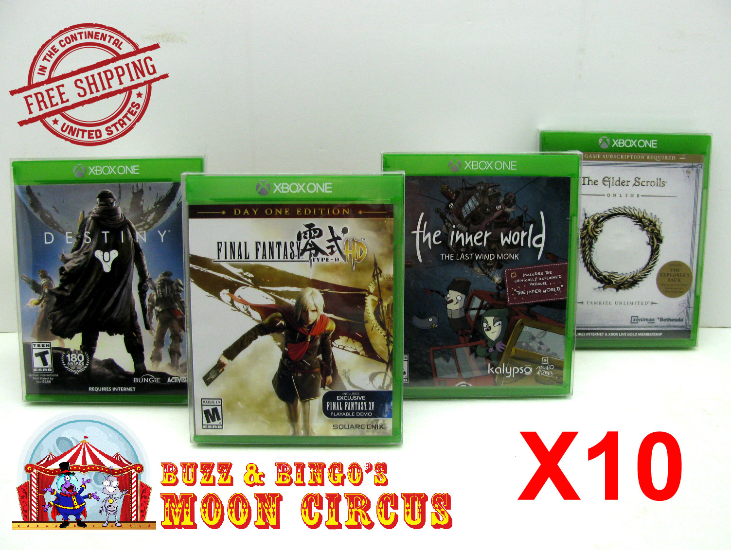 10X MICROSOFT XBOX ONE CIB GAME -CLEAR PLASTIC PROTECTIVE BOX PROTECTORS CASE