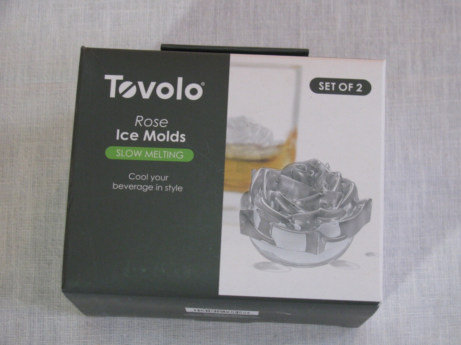 NEW Tovolo Set 2 Rose Ice Molds, Slow Melting rr
