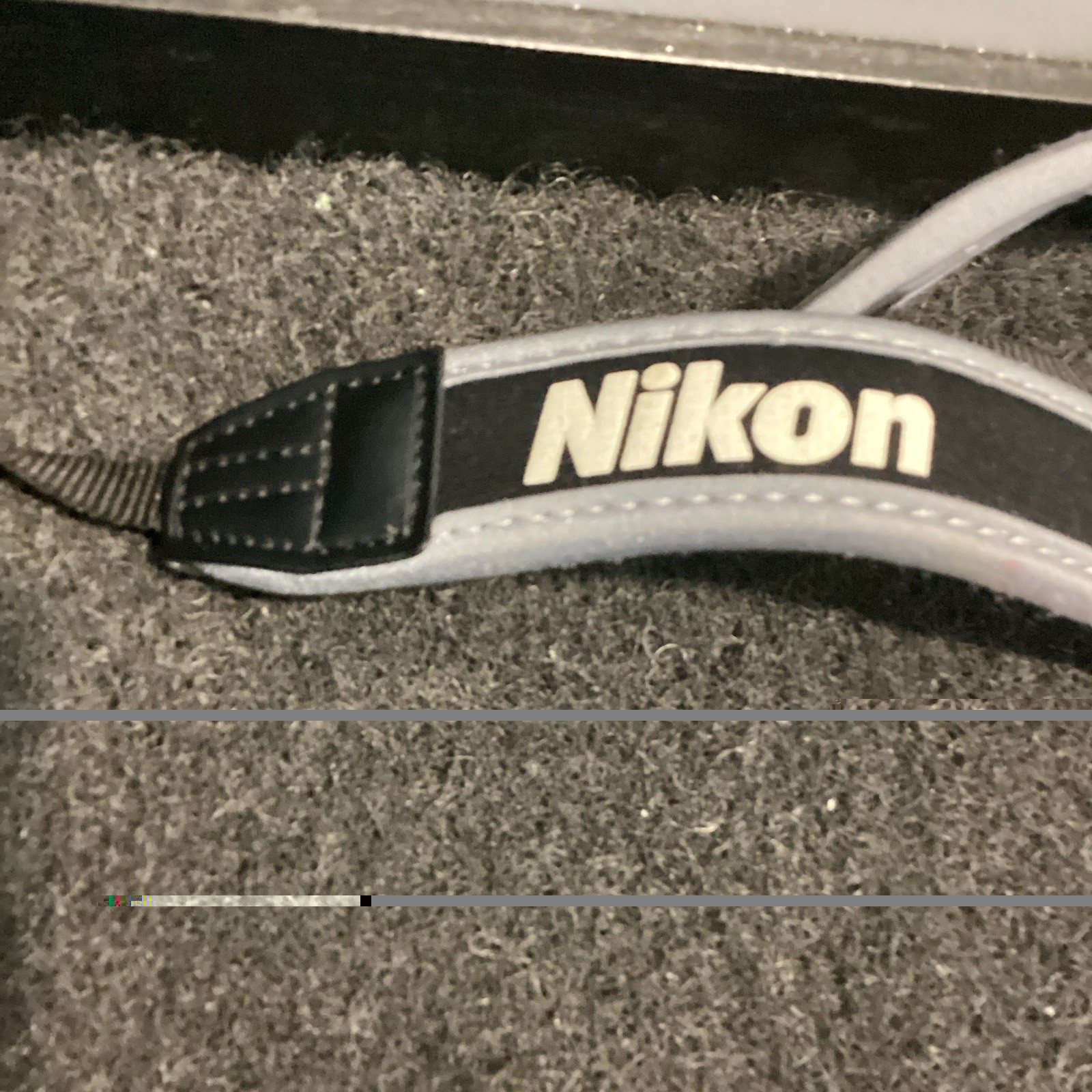 Camera Neck/Shoulder Strap, Nikon Adjustable Nylon Black/Gray