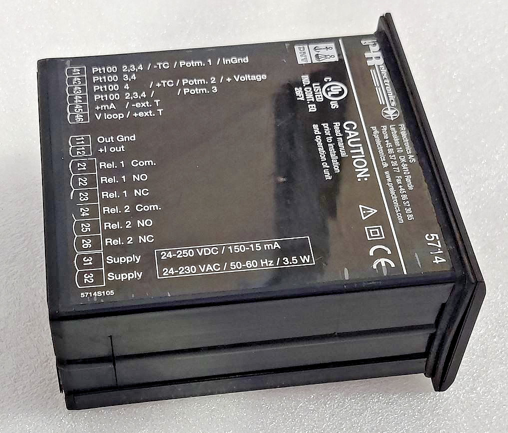 PR Electronics 5714A Programmable LED Indicator Universal Input Panel Meter