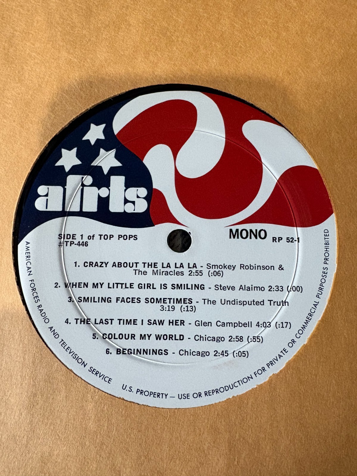 RARE American Forces Radio and Television Service Vinyl Records MANY ARTISTS!!!