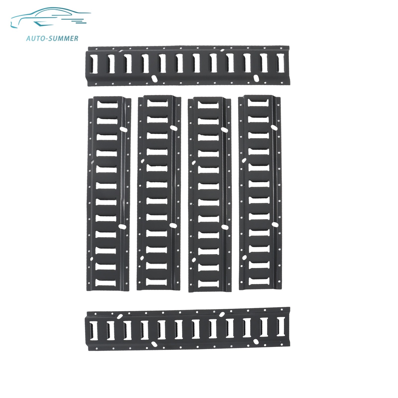 2' E Track Tie Down Enclosed Trailer 6 Pack Secure Cargo Heavy Loads Black New