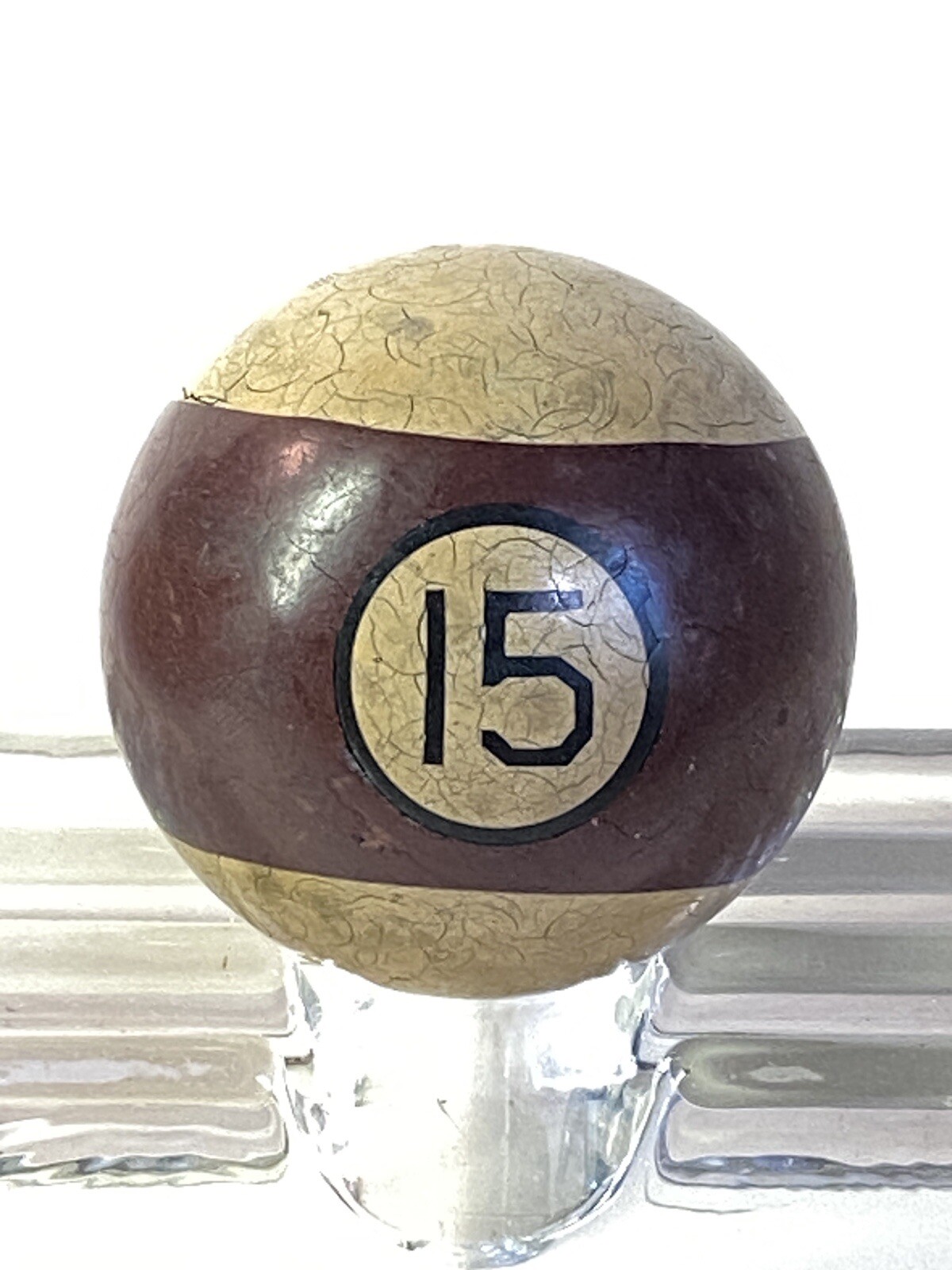 Antique Clay Billiard Ball #15  2 1/4”