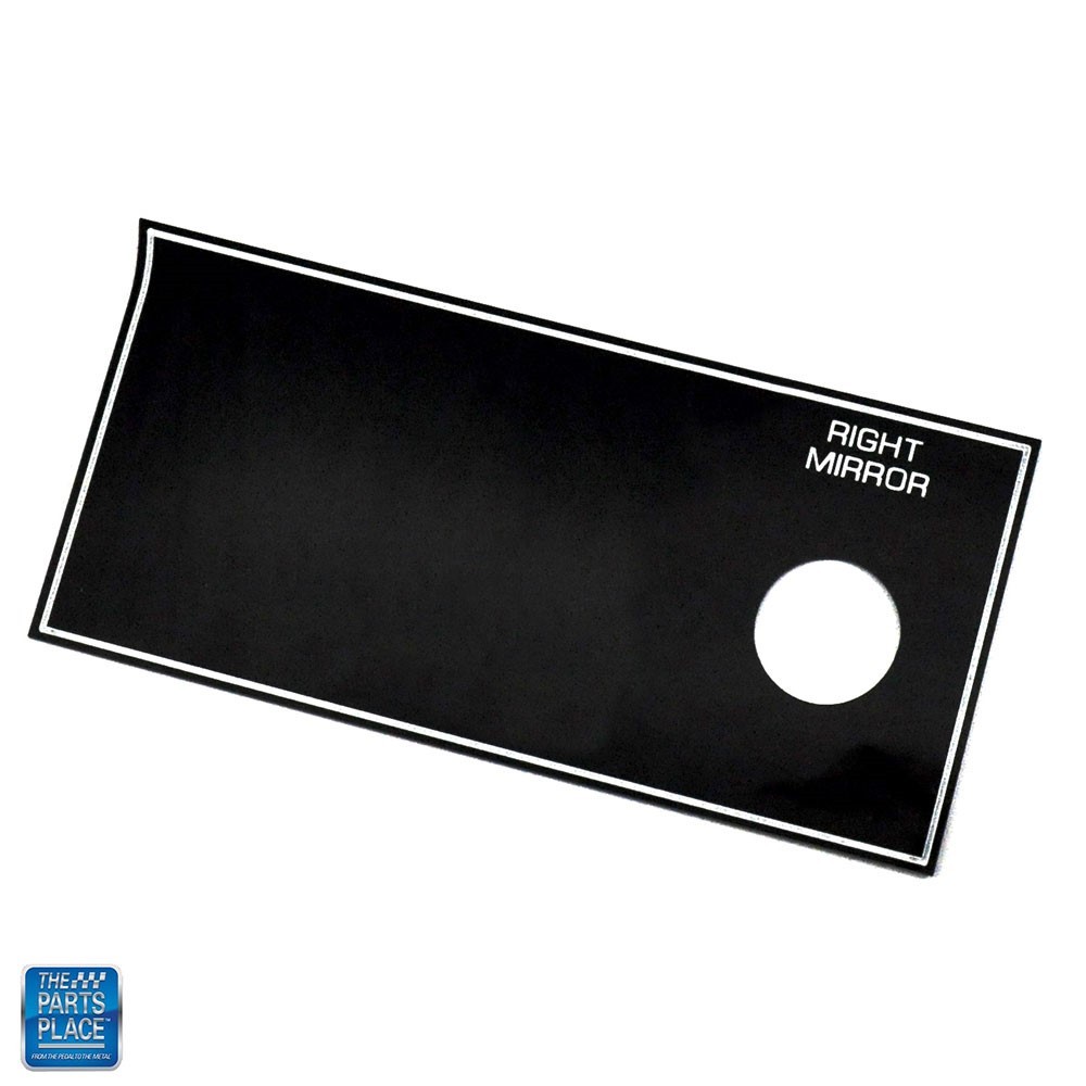 1984-1987 Grand National Black Dash Applique RH Panel With Right Mirror Only EA