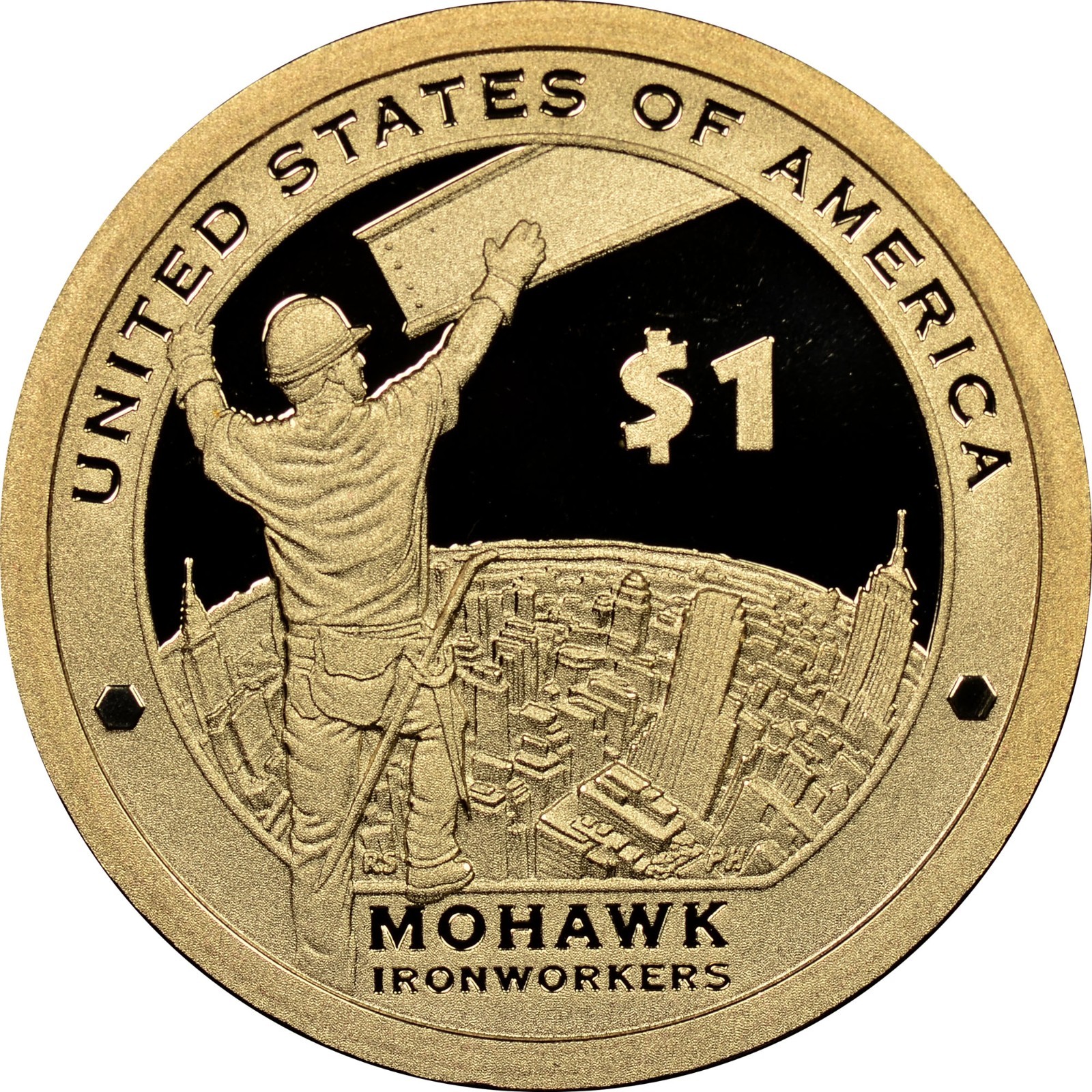 2015-S Proof Native American Mohawk Ironworkers Sacagawea Dollar 1$
