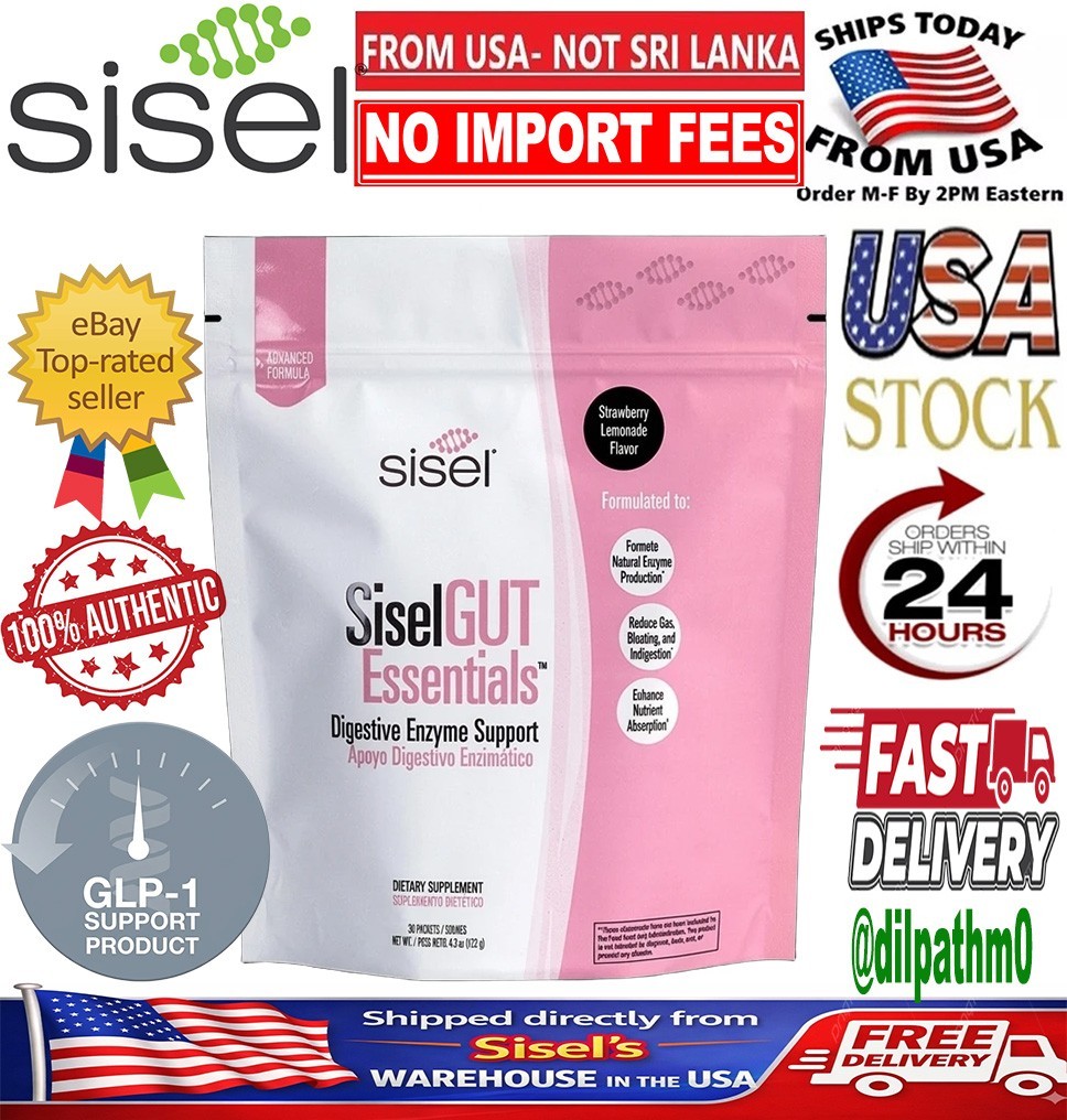 SiselGUT Digestive Enzyme Support 30 Packets Gut Health -New/Sealed🔥US Seller🔥