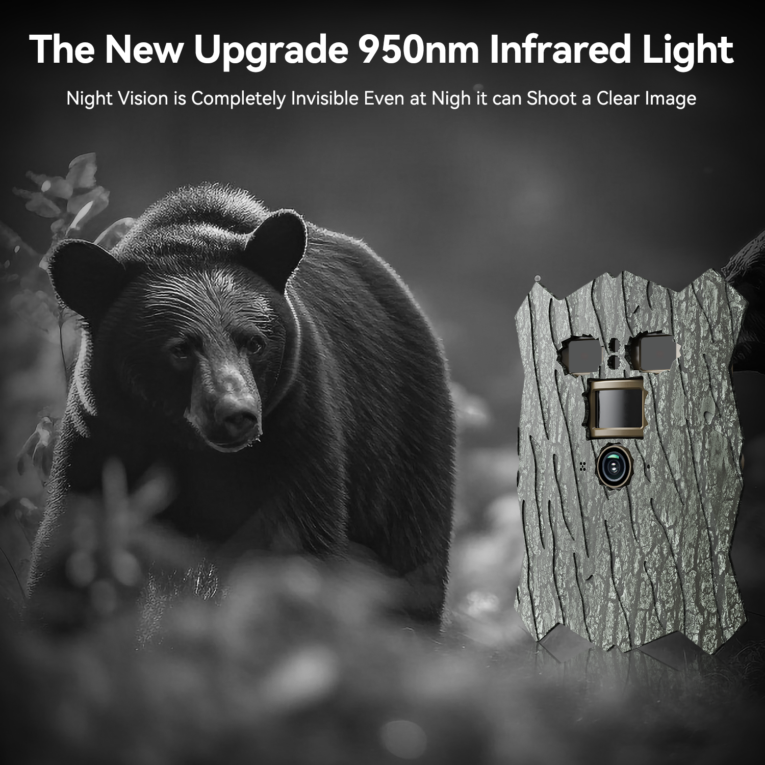 Trail Camera Solar Powered, 46MP 4K Game Wildlife Camera WIFI Night Vision