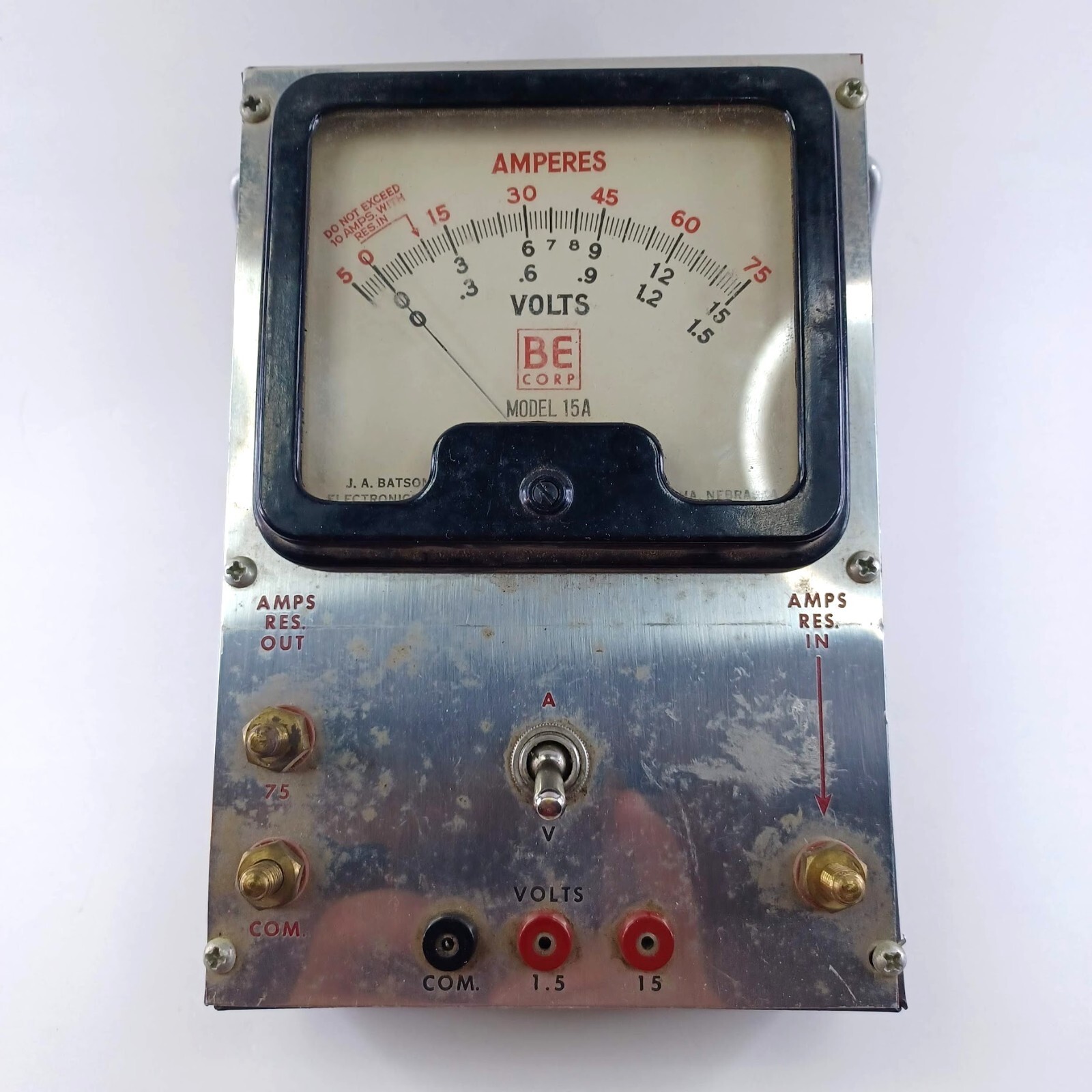 VINTAGE BE Corp. J.A. Batson Voltmeter No Leads