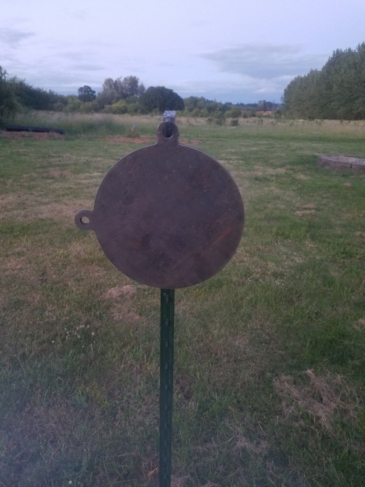 T post steel target hanger hook w/ AR500 Gong Target