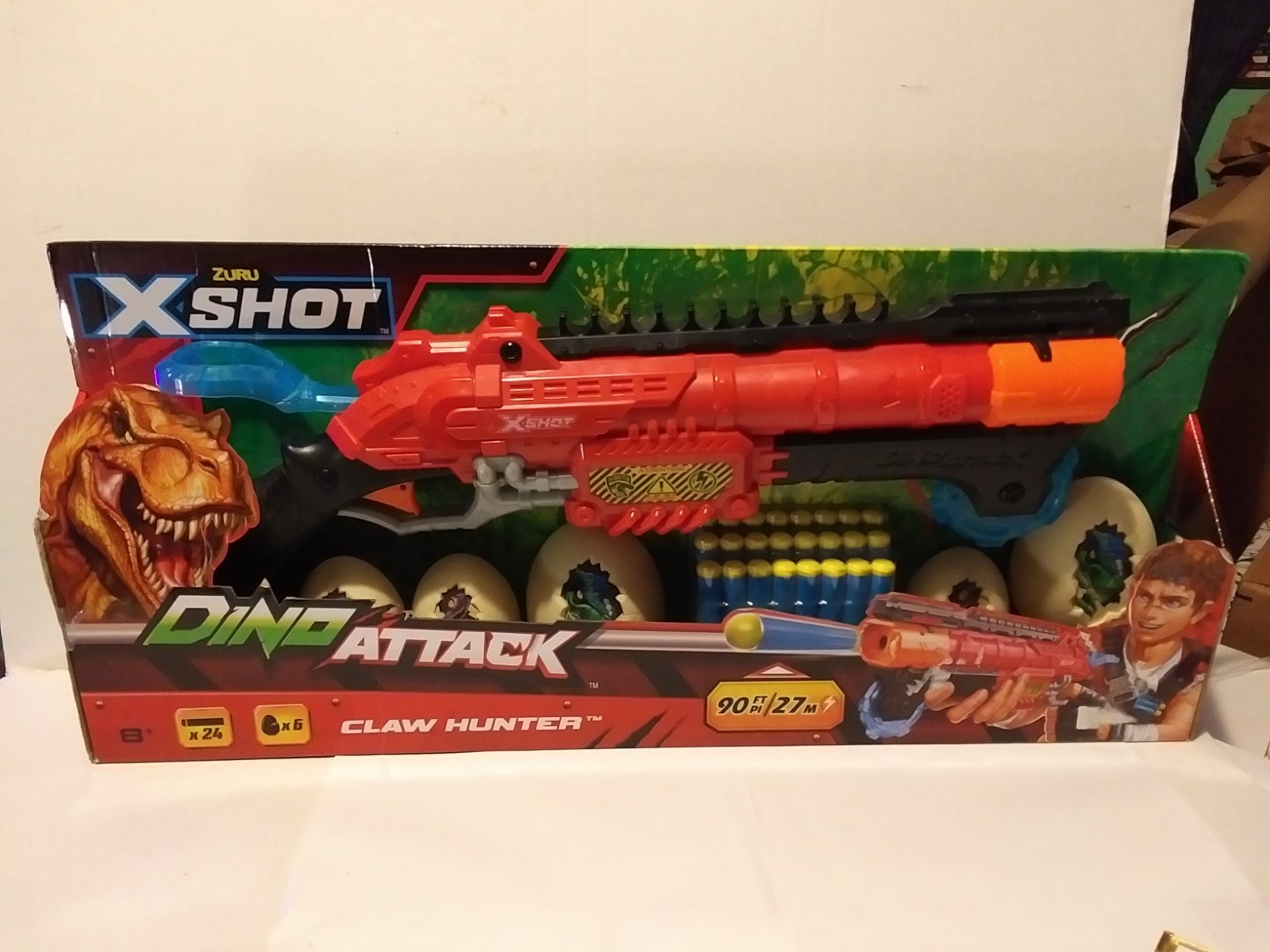 2020 Zuru X Shot Double Barrel Soft Dart Claw Hunter, Dino Attack