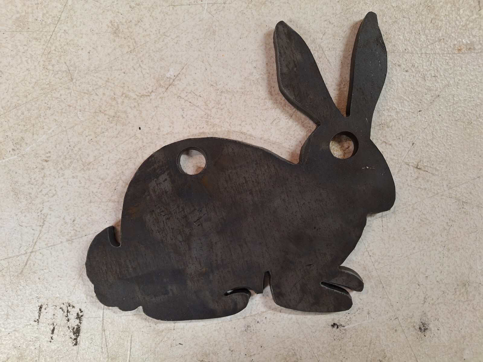 Rabbit Silhouette Steel Target Gong A36 10" X 8"  X 1/4 #
