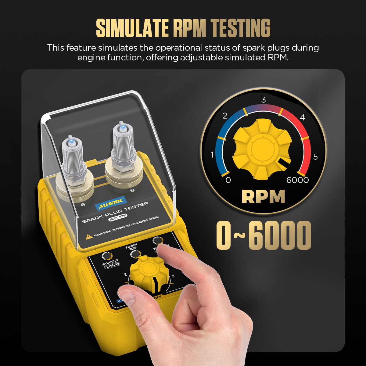 Spark Plug Tester Car Engine Ignition Plug Analyzer Adjustable Test Hole Height