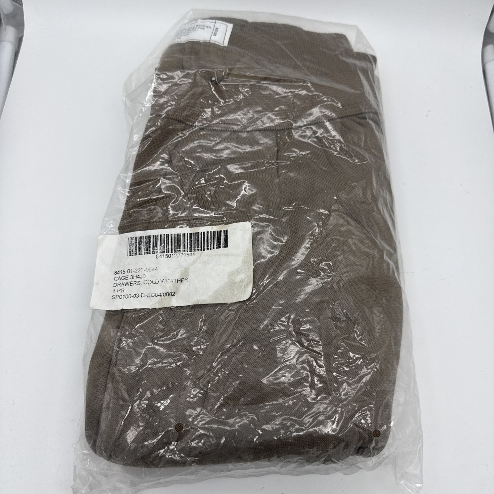 Drawers Cold Weather Polypropylene USGI Army Military Brown Size Medium NEW