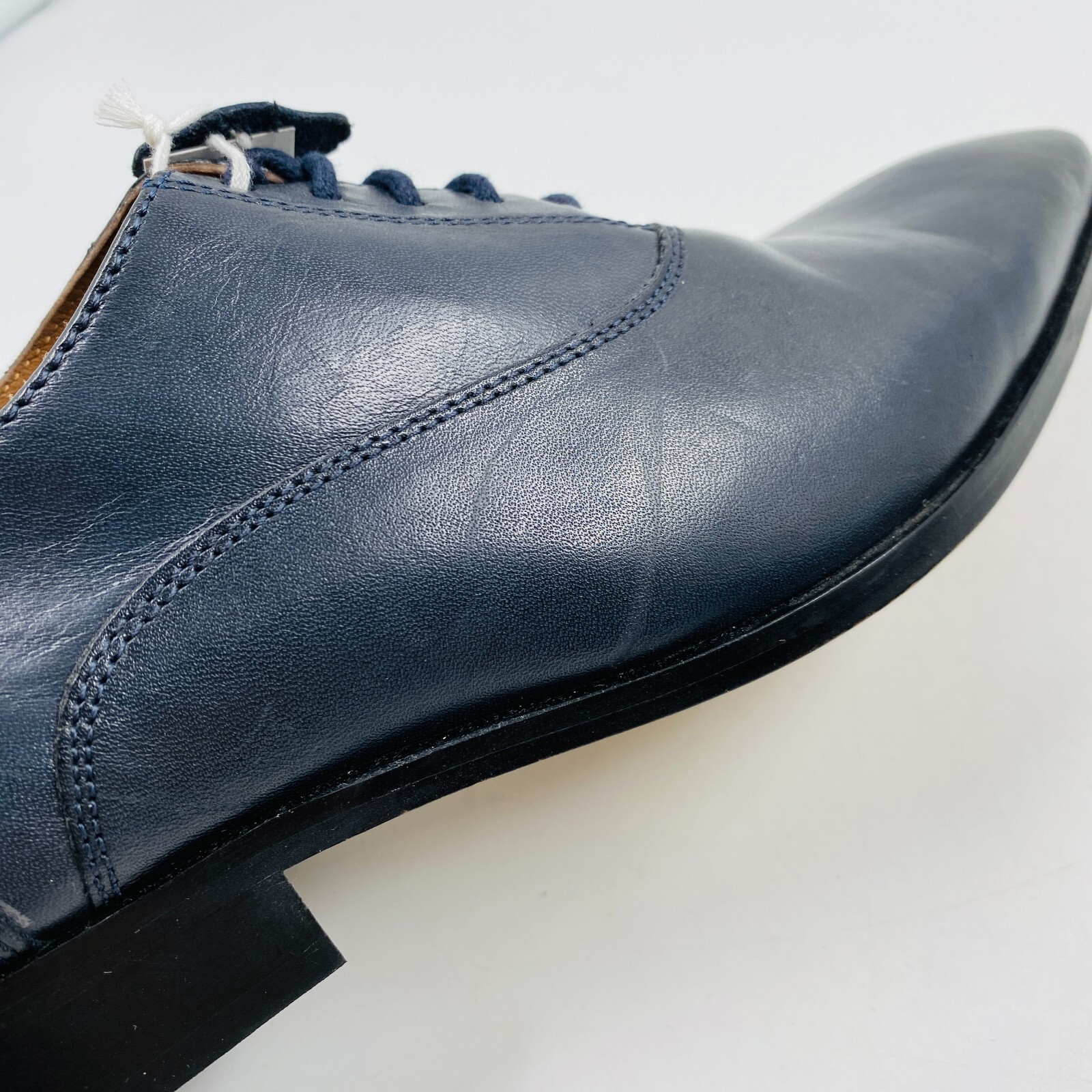 JULES Mens Dark Blue Designer Leather Formal Shoes EUR 41 UK 7 US 7.5