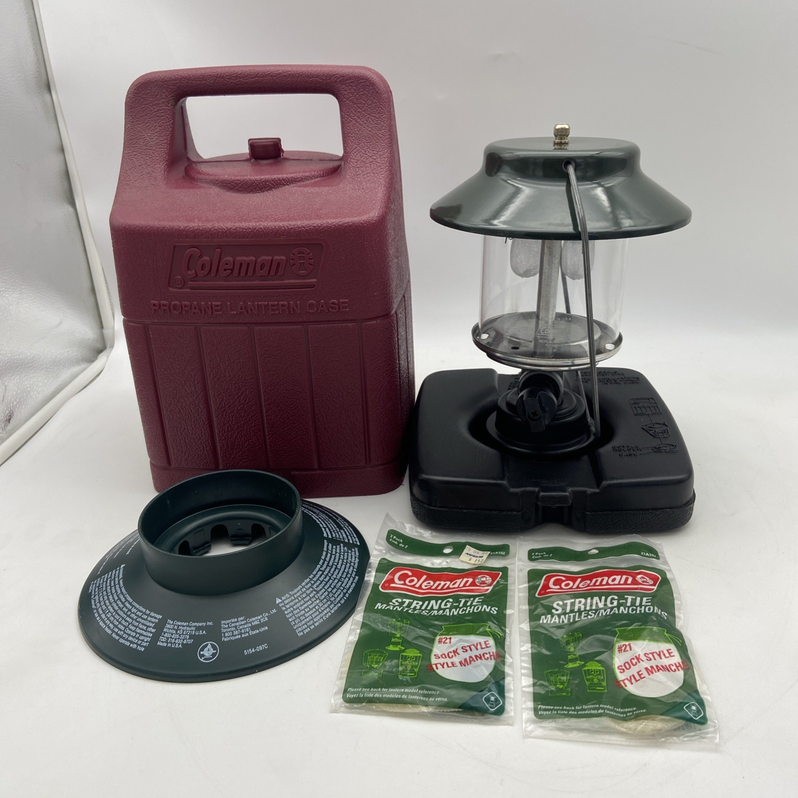 Coleman Propane Camping Lantern w/ Carrying Case, Used