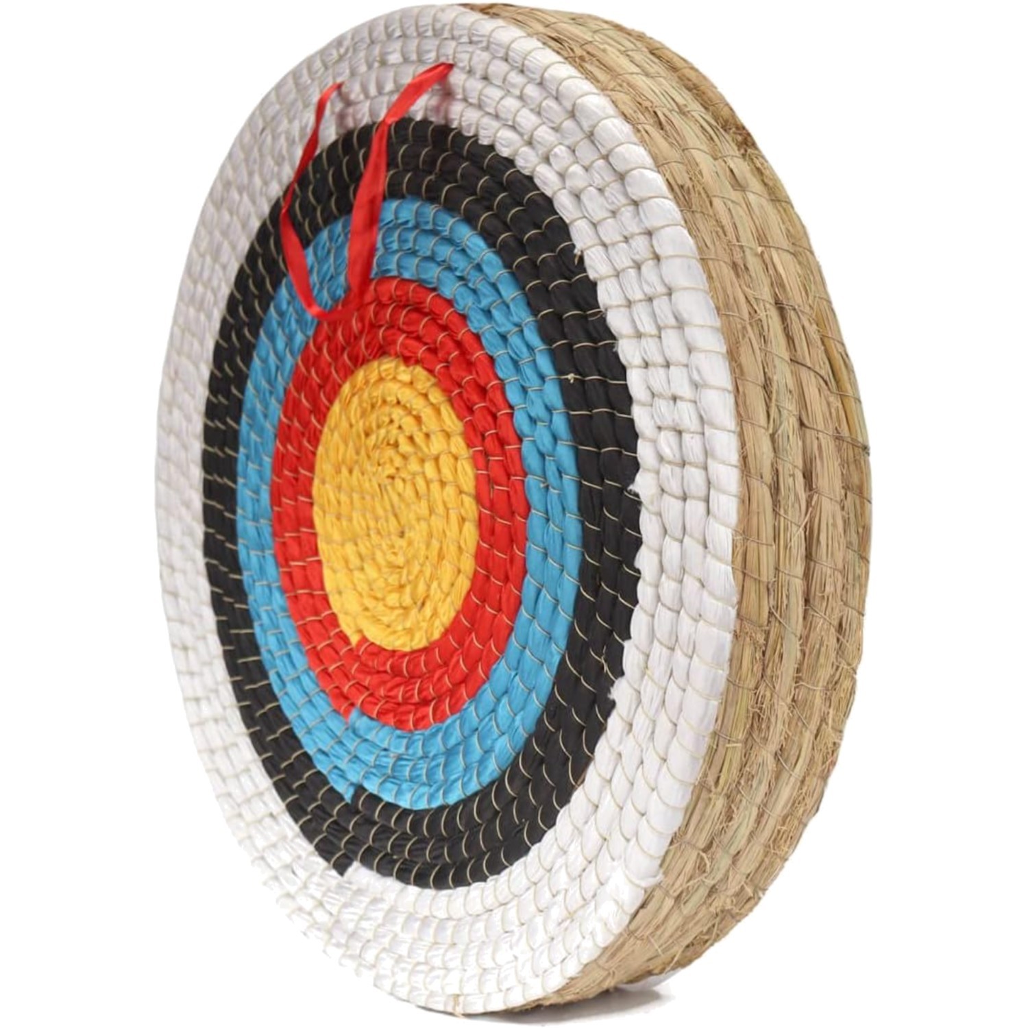 Archery Target Straw Round 50cm for Shooting Practice with Colored Rope