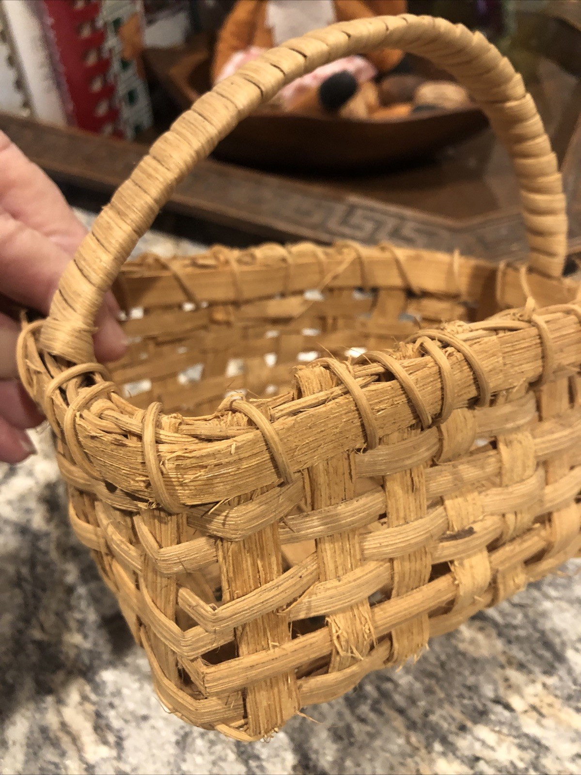 WOW 😮 Vintage Handmade Woven Berry Basket