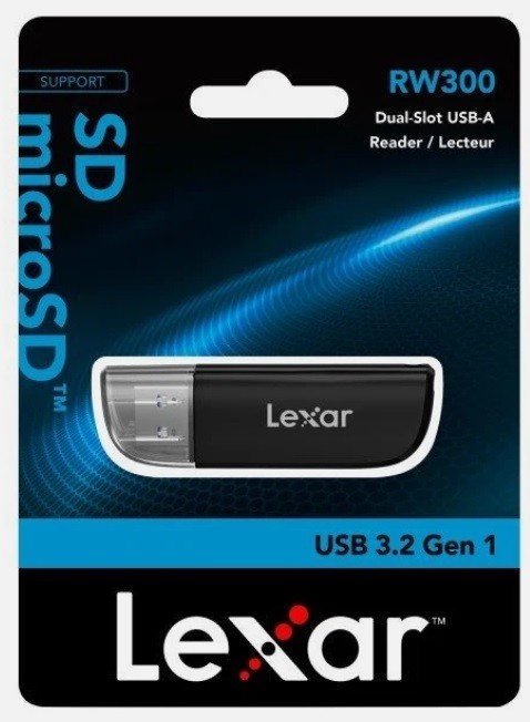 Lexar RW300 USB 3.2 Multi-Card Reader for SD & microSD Cards