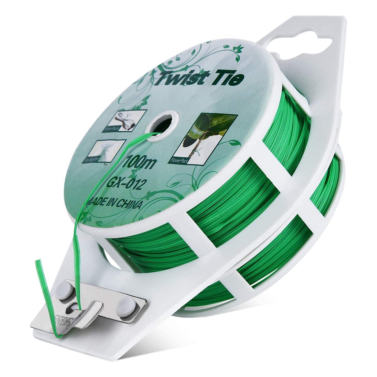 Coated Garden Plant Ties 328feet with Trimmer Garden Tie Set for Plants and