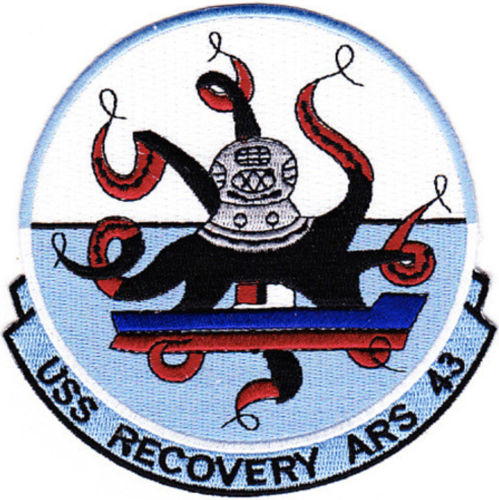 4.5" NAVY USS RECOVERY ARS-43 EMBROIDERED PATCH