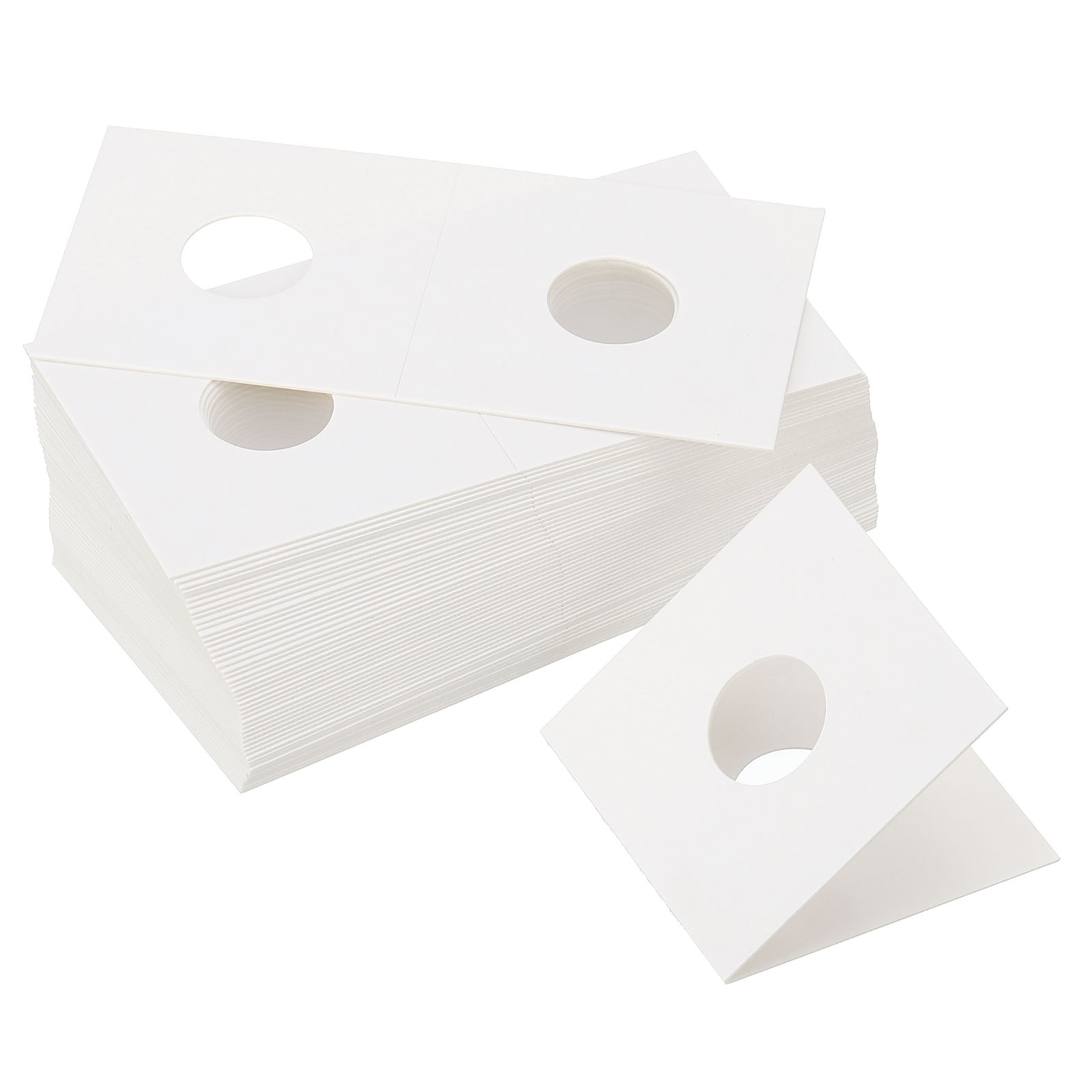 2x2 Coin Flips, 400 Pack 17.5mm Cardboard Coin Holder Paper Coin Holders, White
