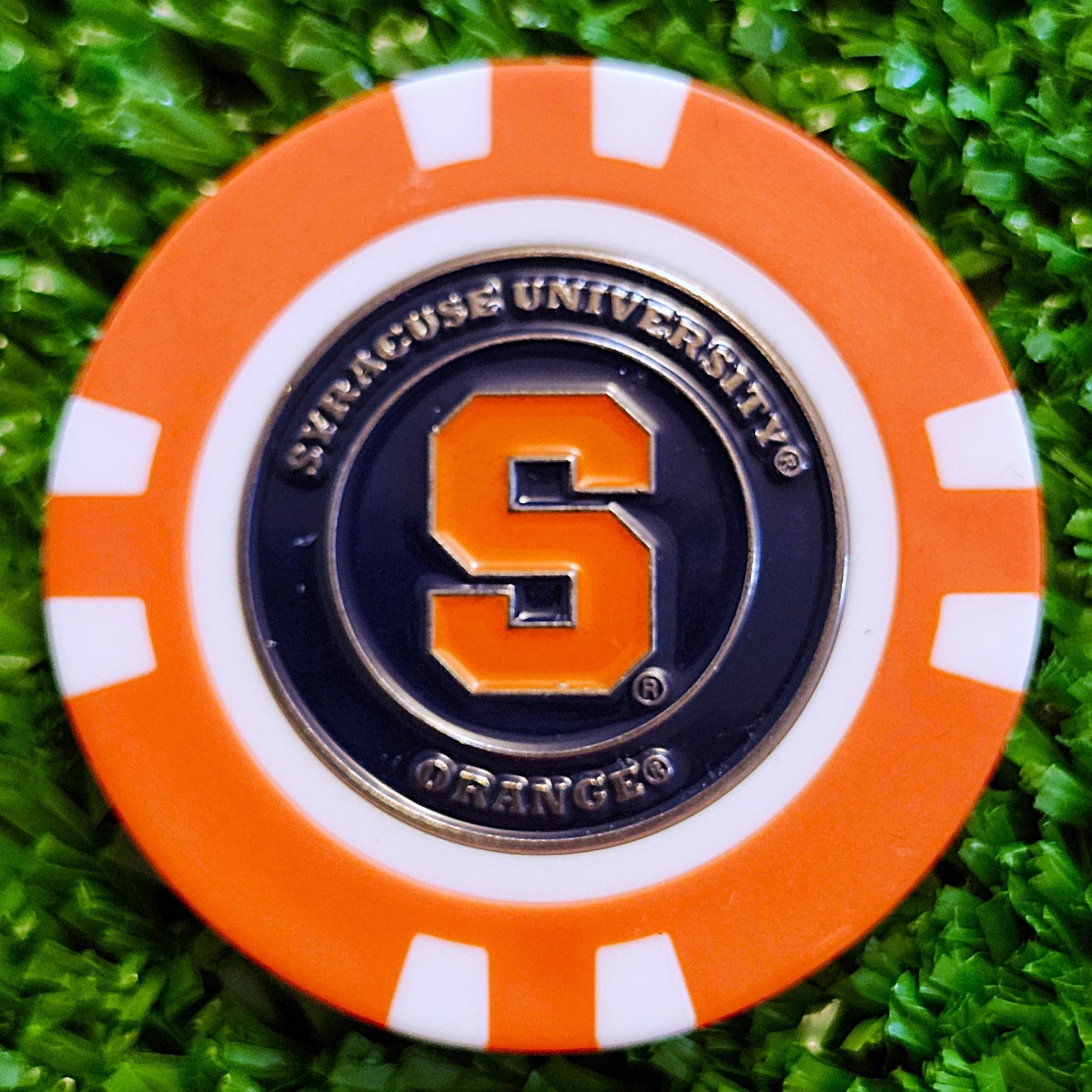 Syracuse Orange Orangemen Golf Ball Marker Magnetic Poker Chip New