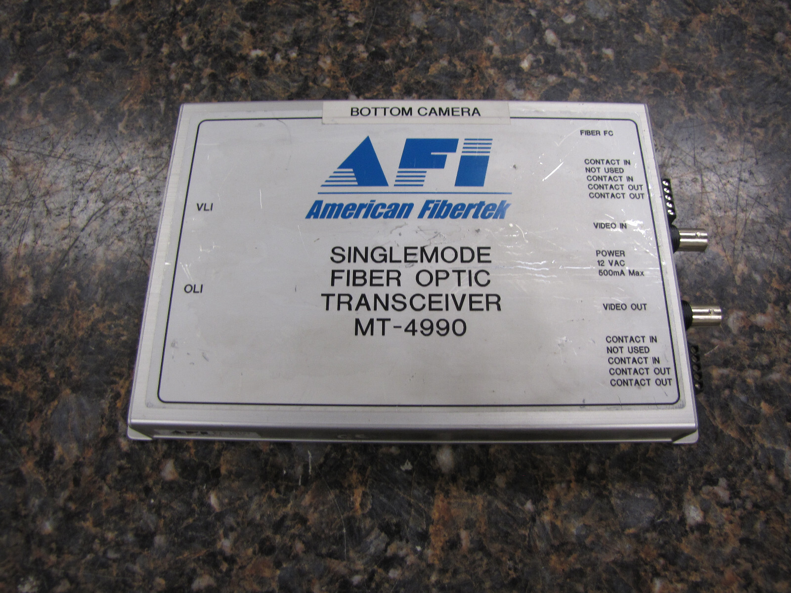 American Fibertek MT-4990 Single Mode Fiber Optic Transceiver