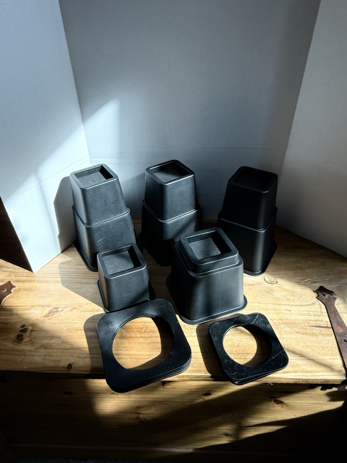 Adjustable Bed Risers Stackable Lift, 3, 5, 8 Inch Set Of 8