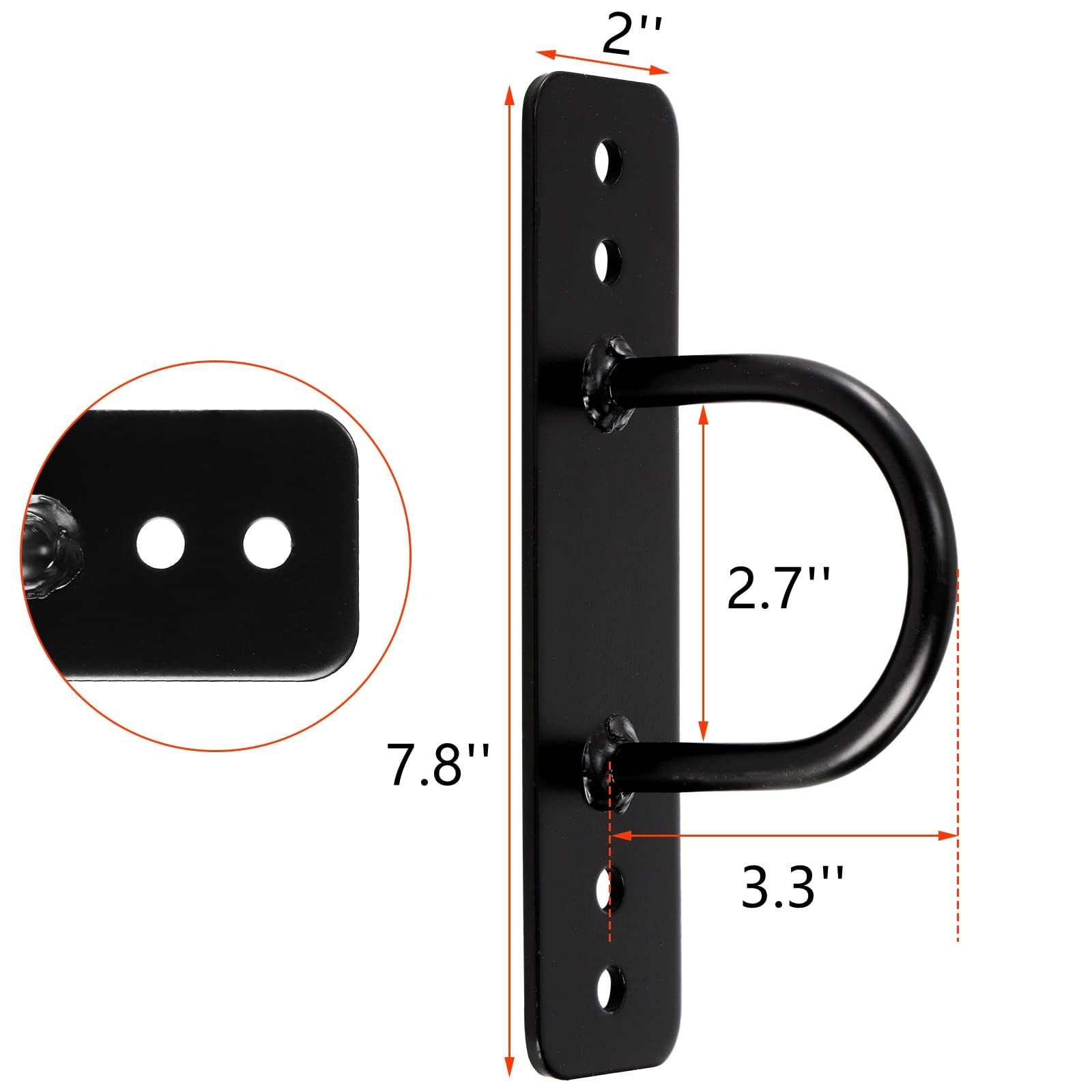 2 Pack Battle Rope Anchor, Wall Ceiling Mount Bracket for Suspension Strap, B...