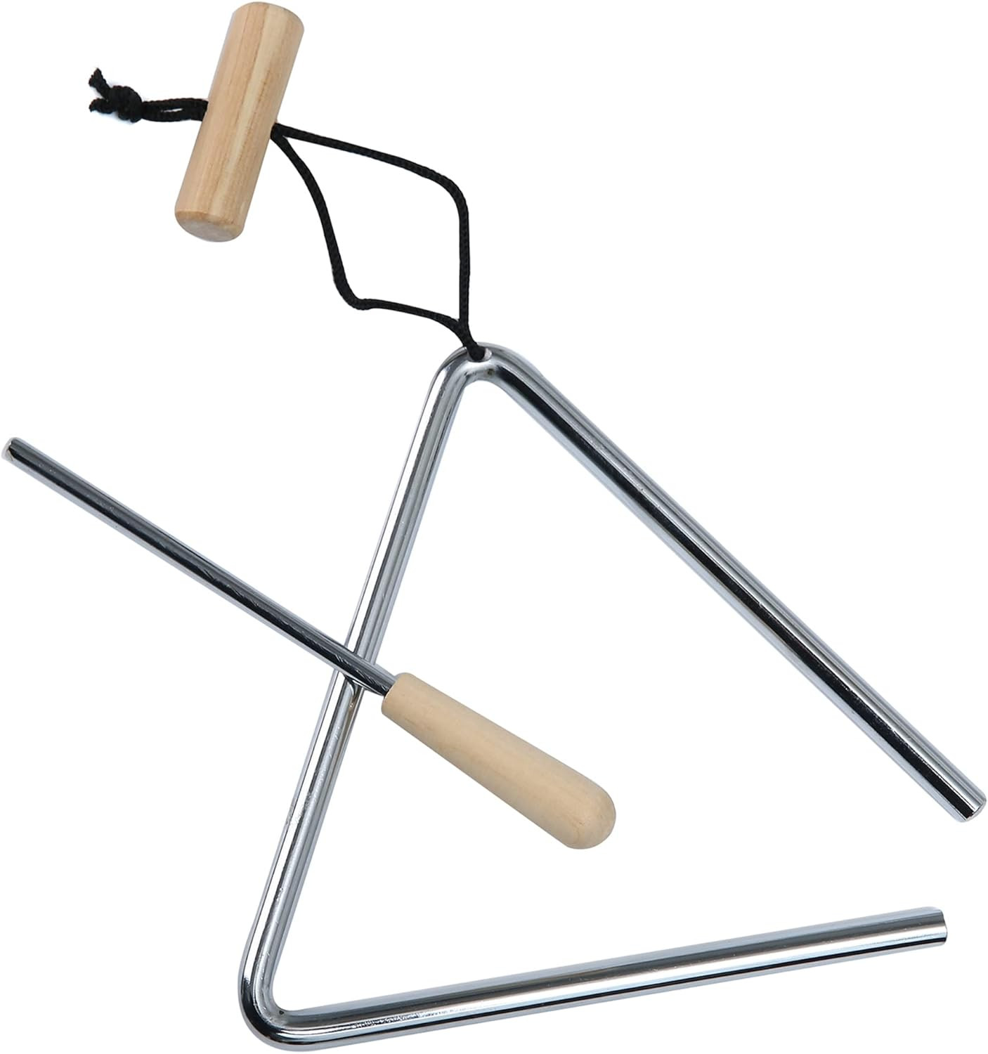6 Inch Musical Triangle Instrument, Steel Triangle Percussion Bell with Striker