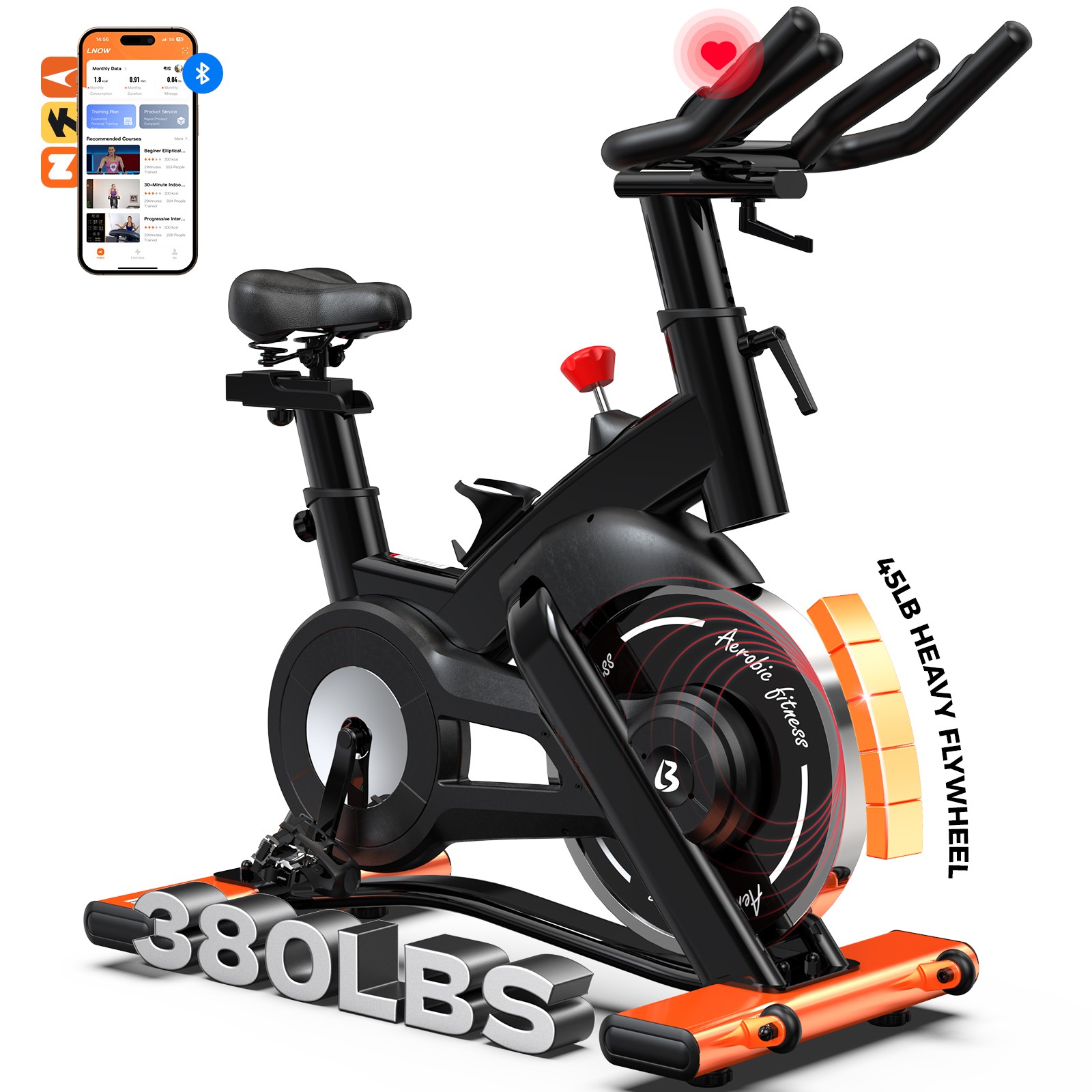 Commercial Exercise Bike Stationary Bike Fitness Bike Workout Fullbody Indoor