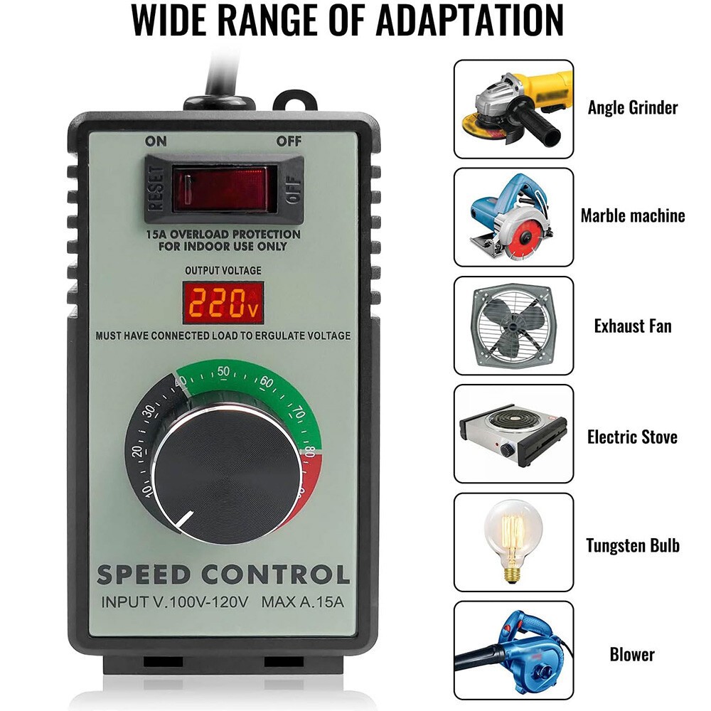 4000W Variable Speed Controller Electric Motor For Rheostat Fan Drill AC 120V