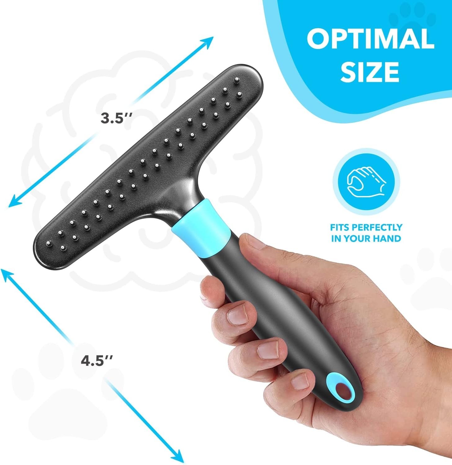 Groom with Ease: Deshedding Brush & Undercoat Rake for All Pet Fur Types