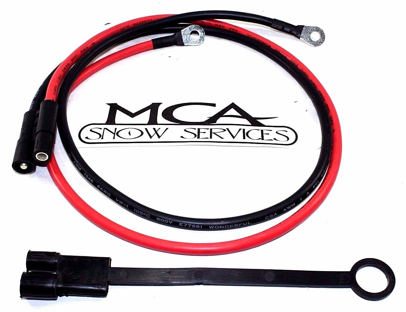 BOSS SNOW PLOW POWER GROUND CABLE PLOW SIDE W COVER HYD01690